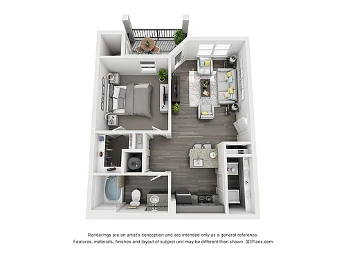 Floor plan A-1 -1X1