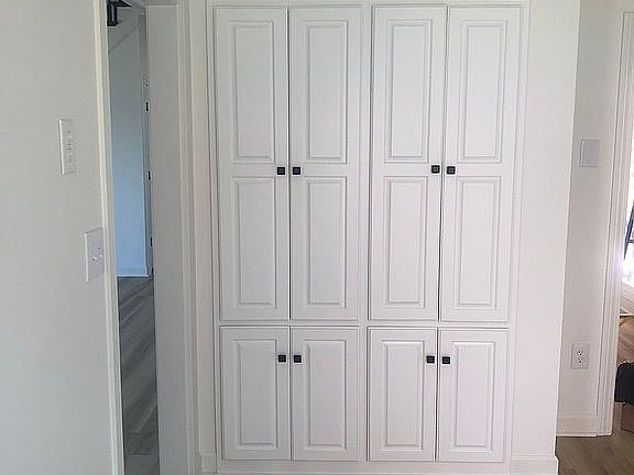 Cabinets in the kitchen