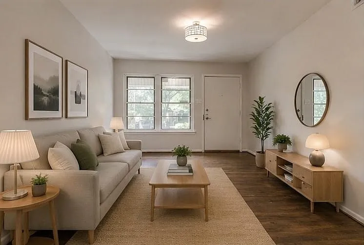 Virtually Staged Living Room