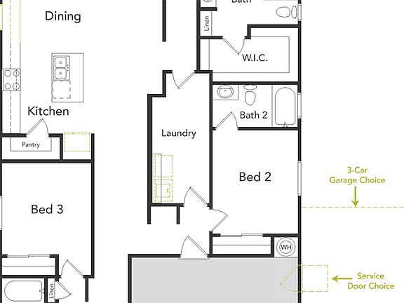This is the Oleander Floorplan. Options and upgrades may vary.
