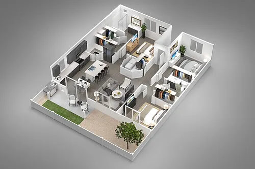 Floor plan 3 Bed/2 Bath