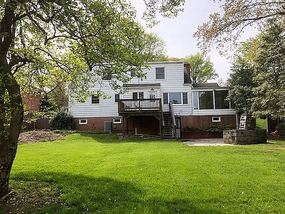 Deck, large stone patio