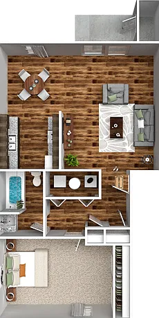 One Bedroom One Bathroom One Bedroom One Bathroom