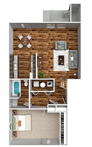 Floor plan One Bedroom One Bathroom
