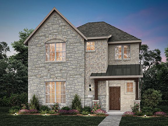 The Highwater, with covered front porch and 2-car rear-entry garage, shown as Exterior C