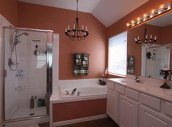  Your own private oasis - master bath with his/her sinks and garden tub just waiting for you