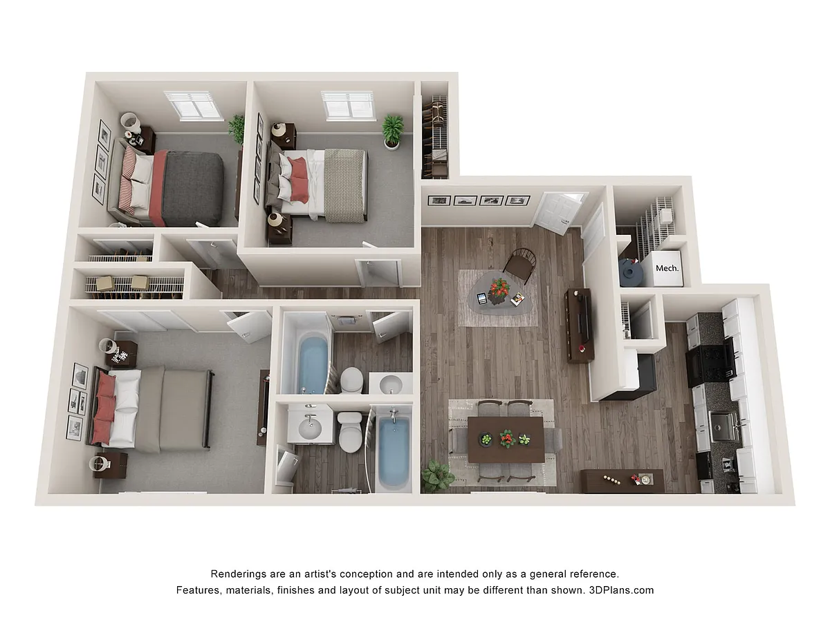 Floor plan Three Bedroom