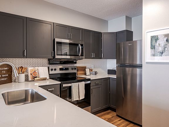 Stainless steel appliances at 15 Bank Apartments in White Plains, NY 10606