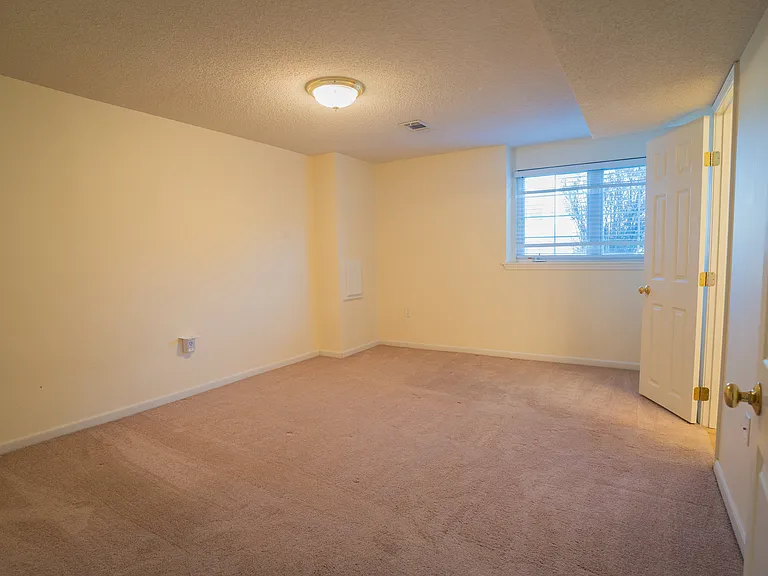 Fourth bedroom in basement with full bathroom