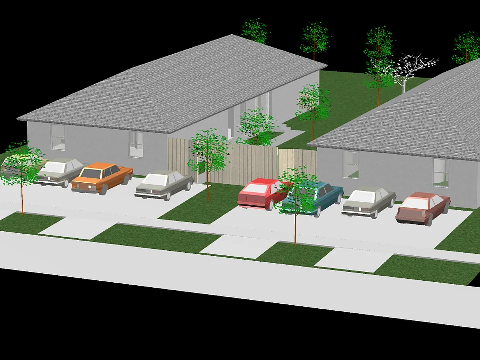 2 Duplexes on Ellendale Drawing