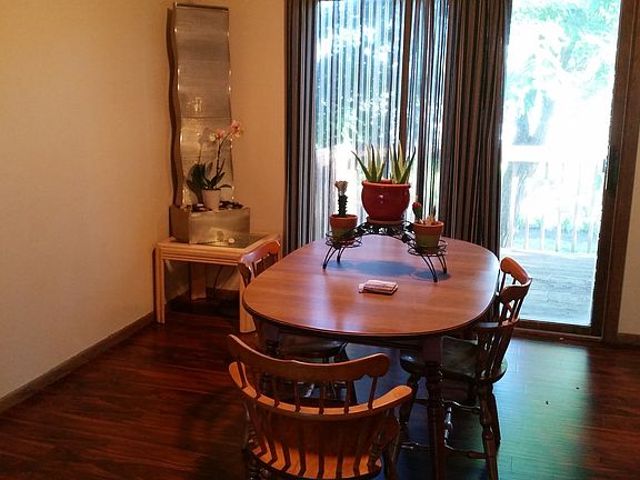 Dining room, all floating wood flooring upstairs!