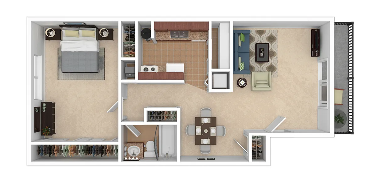 Floor plan 1 Bedroom