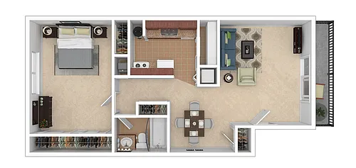 Floor plan 1 Bedroom