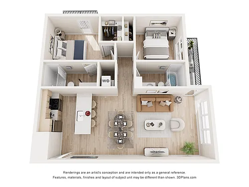 Floor plan 2 Bedroom
