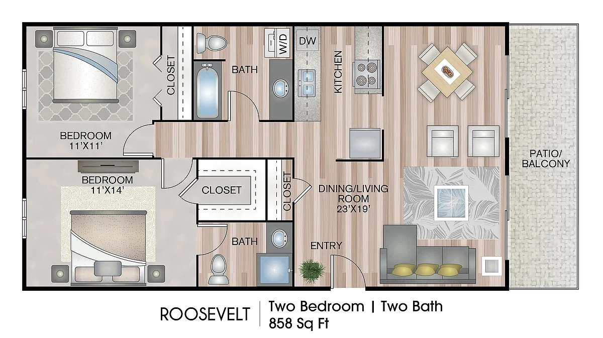 Floor plan Roosevelt - Premium Plus