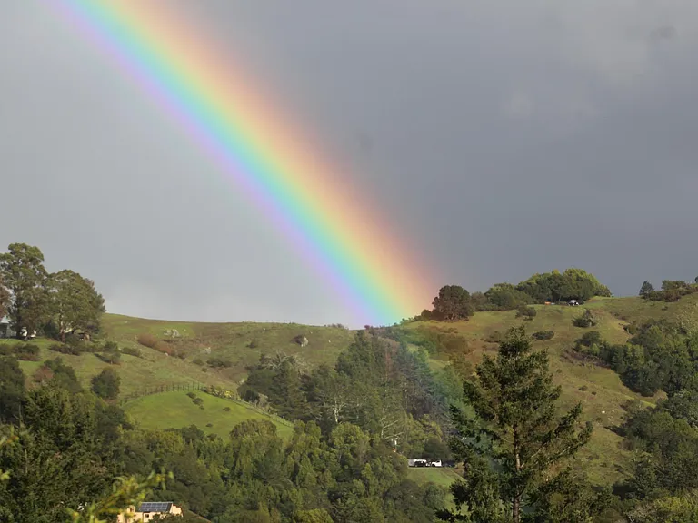 Rainbow view from deck