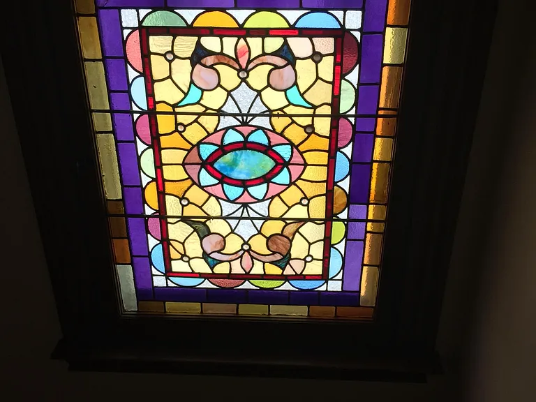 Lots of beautiful stained and leaded glass