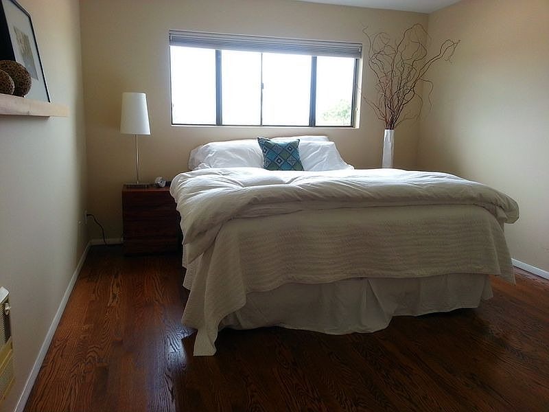 High end Cal King bed with top of the line lines