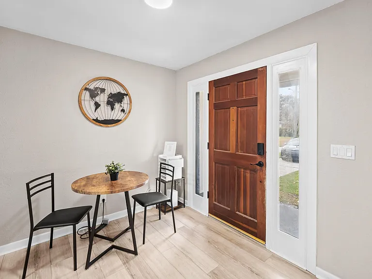Dining Nook and Front Entry with Mailbox
