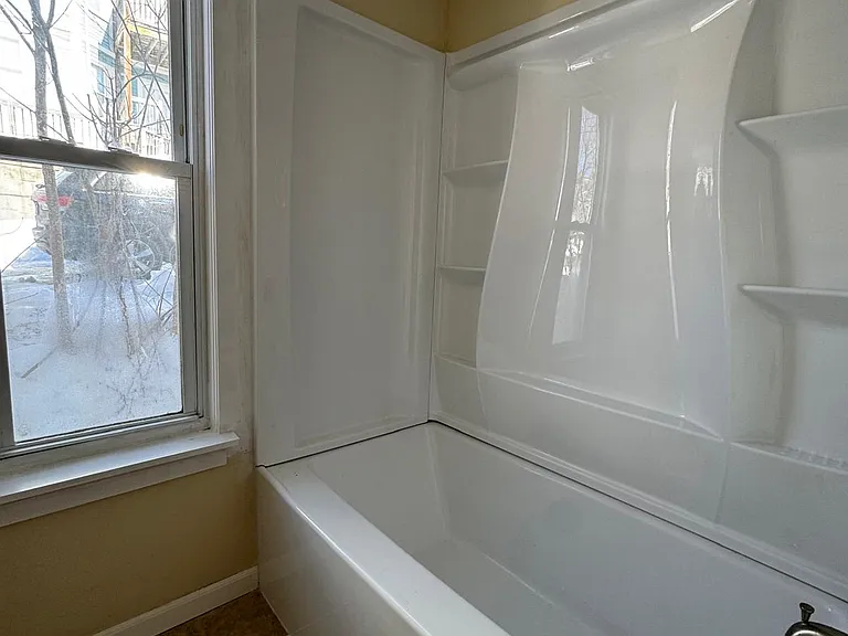 Newly installed bathtub