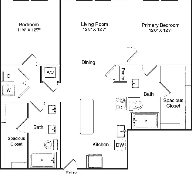 B1 | 2x2 | 1064 sf B1 | 2x2 | 1064 sf