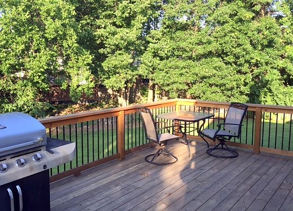 New deck overlooking yard