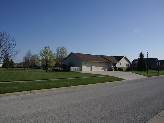 Side with 3 Car Garage