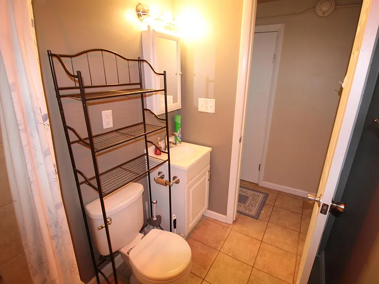 Bathroom view to hallway