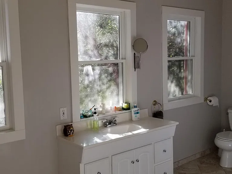 Bathroom has a view