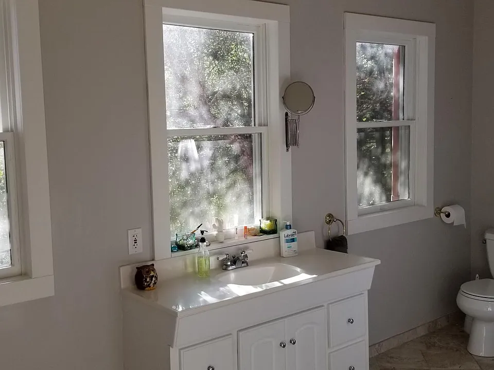 Bathroom has a view