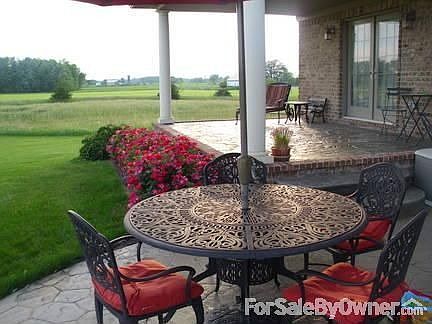 Back patio
						:
						stamped concrete patio and covered veranda