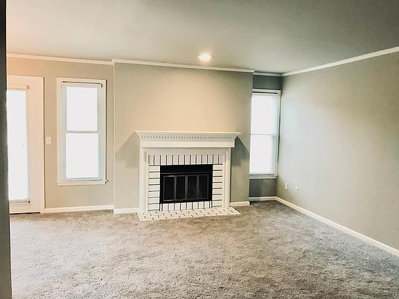 Wood burning fireplace.