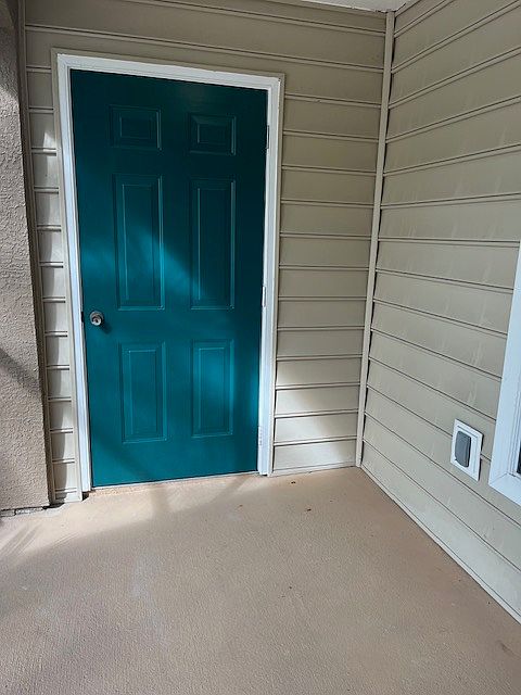 Patio and Water heater closet