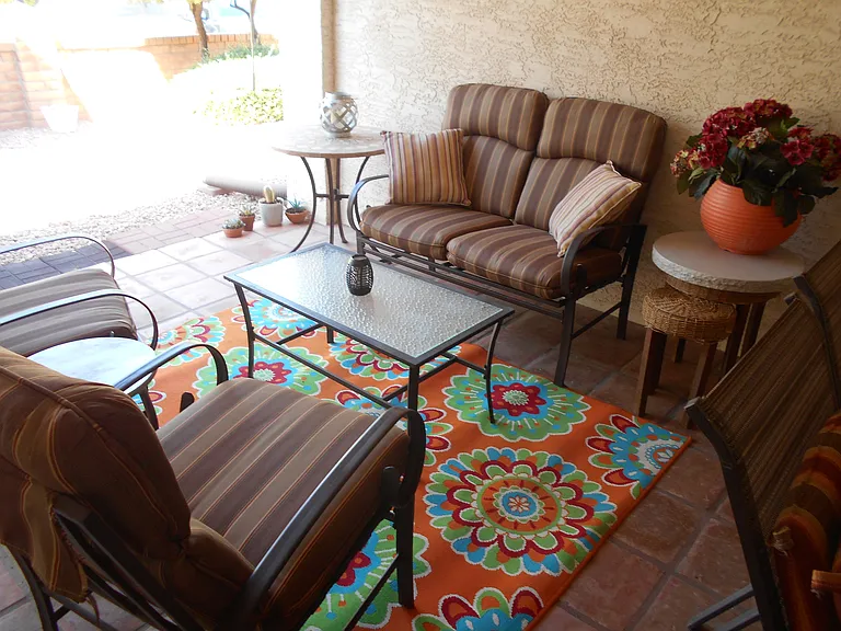 Patio lounge area
