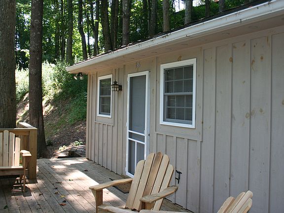 Large Spacious Deck offers views into the trees