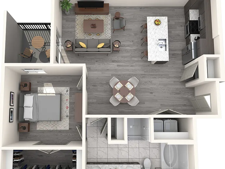 1 BR 1 Bath Apartment 1 BR 1 Bath Apartment