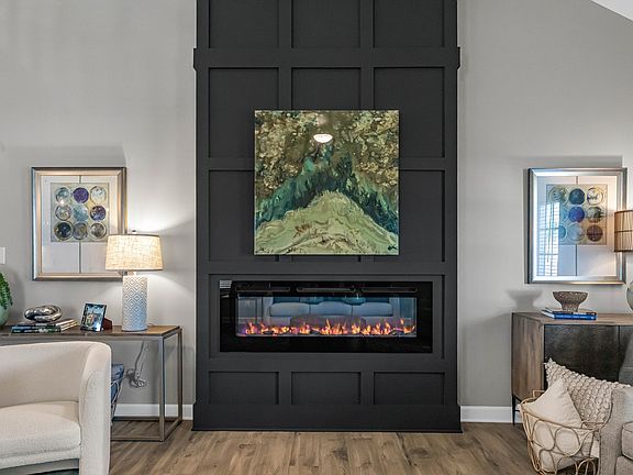 Linear Fireplace With Accent Wall Option