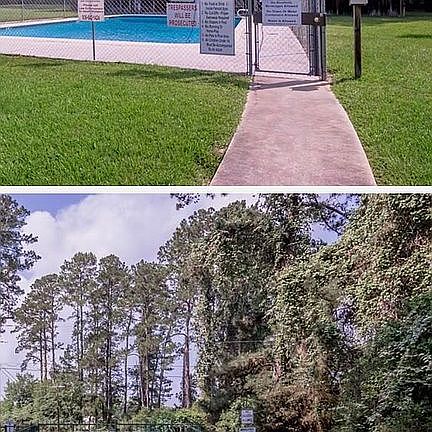 Pool and front access gate