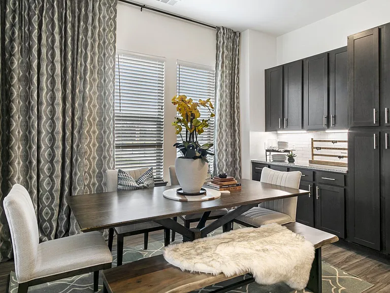 Custom cabinetry with under-cabinet lighting and designer hardware.