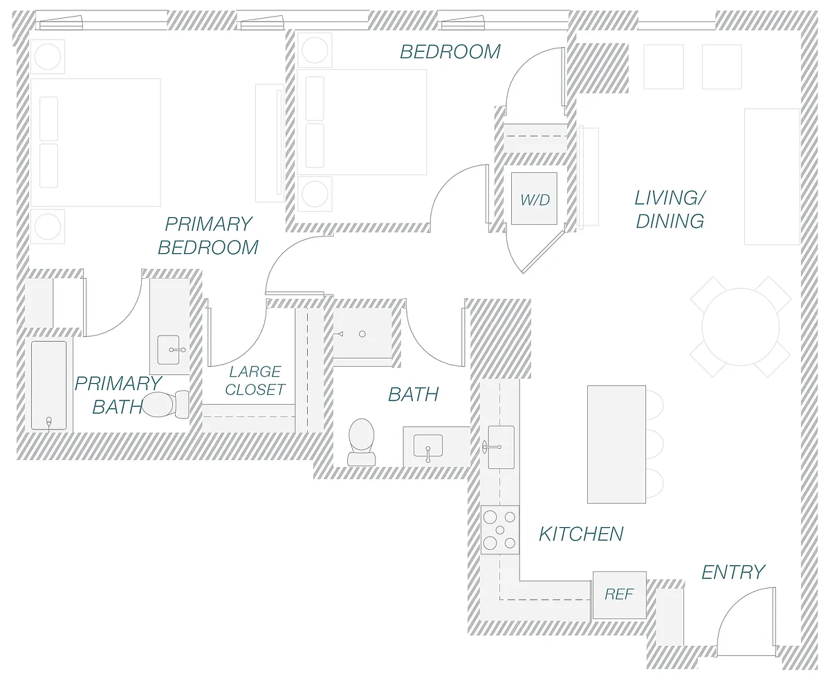 Floor plan 2-8B