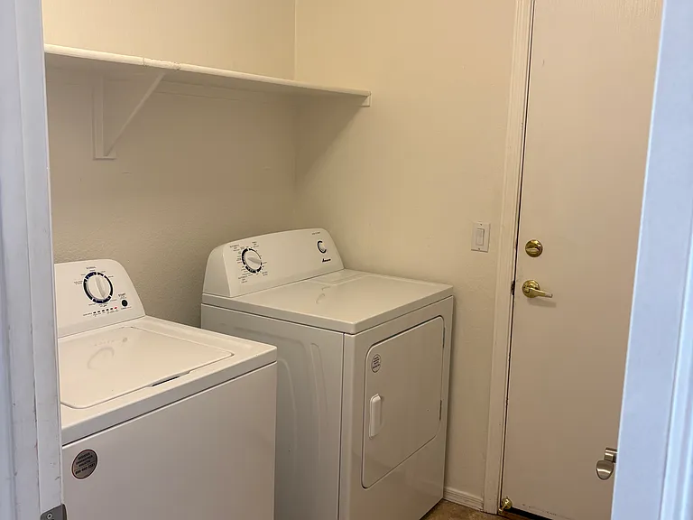 Laundry and door to garage