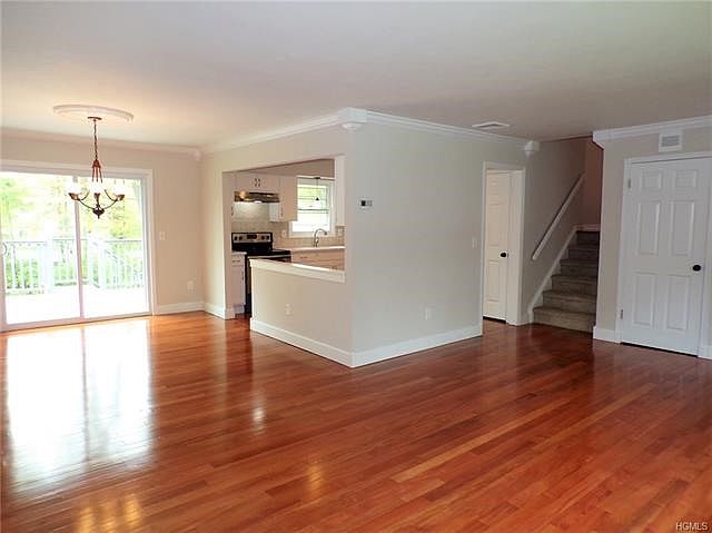 Beautiful hardwood floors and crown moldings