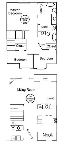 Floor plan 3Bed, 2.5Bath TH