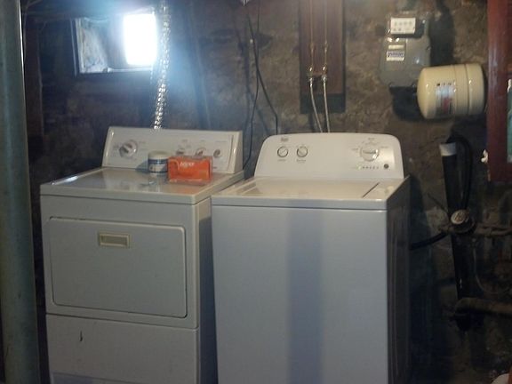 Washer and Dryer in Basement