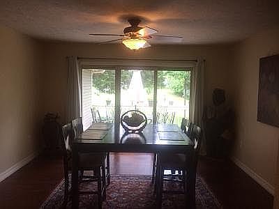 Dining room opens to a deck