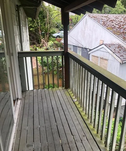 second covered deck off living room