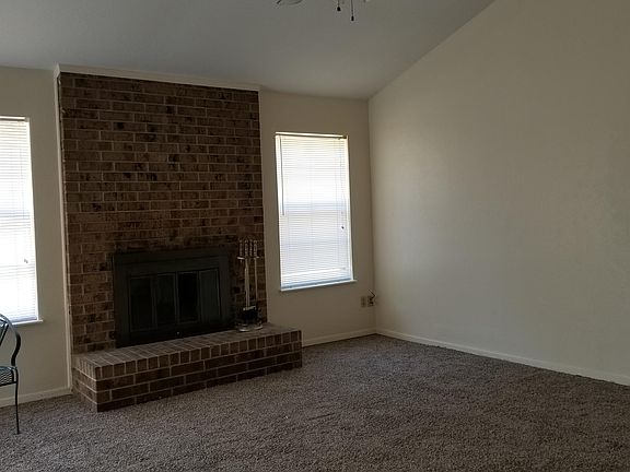Living room with fireplace