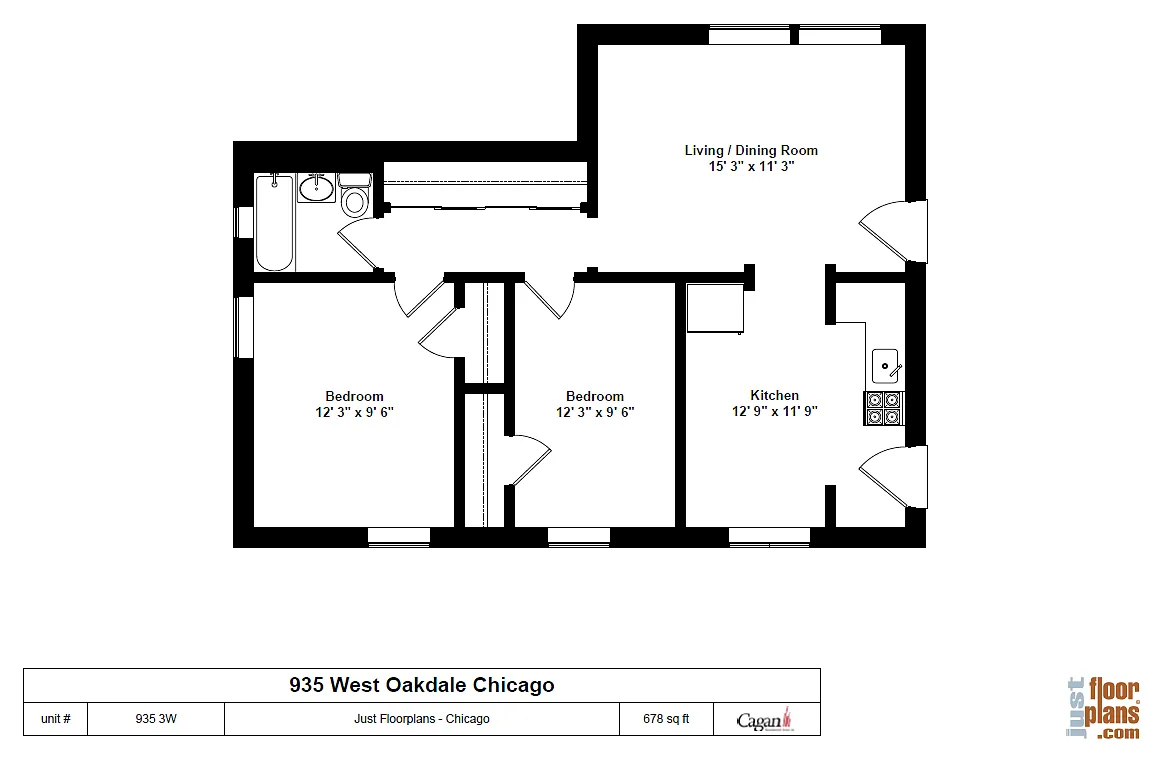 Floor plan Two Bedroom