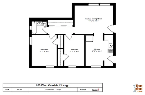 Floor plan Two Bedroom