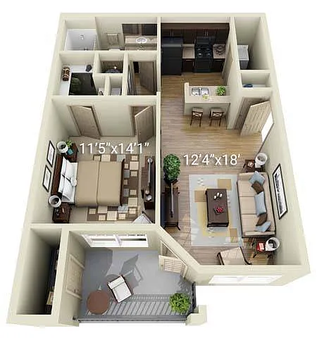 Floor plan A1 - Neutral Palette